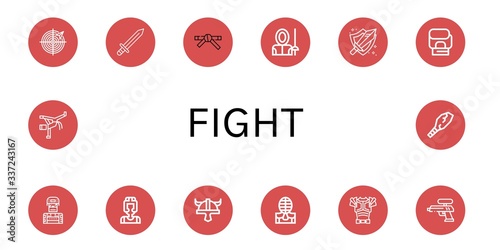 Set of fight icons