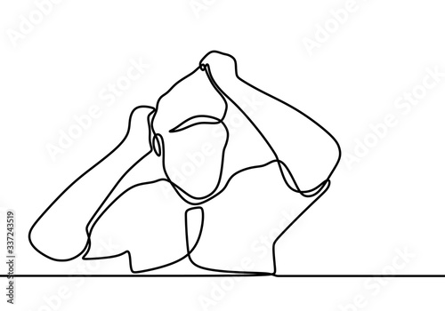 One continuous line drawing...