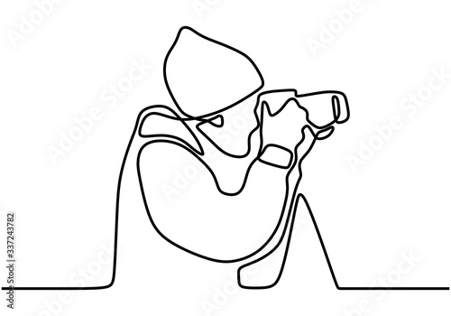 Continuous single one drawn...