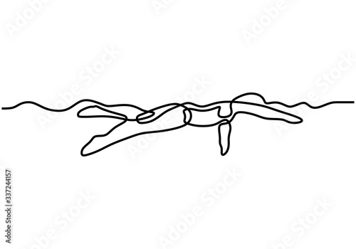 One continuous line drawing...