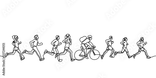 People running continuous o...
