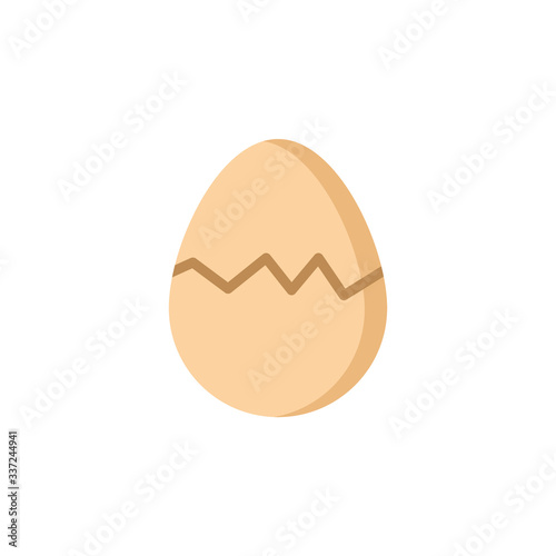 simple chicken egg color filled icon