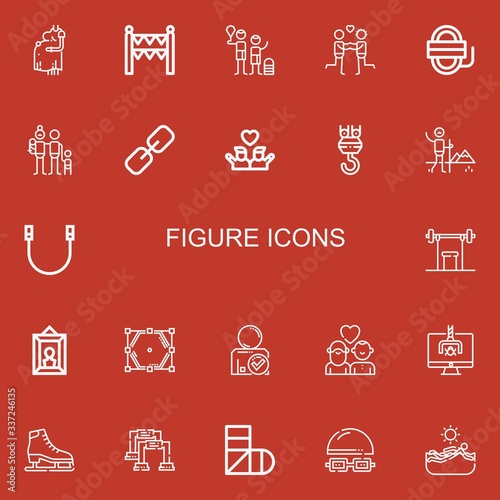 Editable 22 figure icons for web and mobile