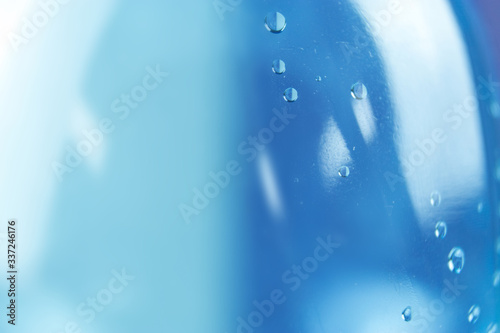 Blue Water Background With Bubbles and Drops	