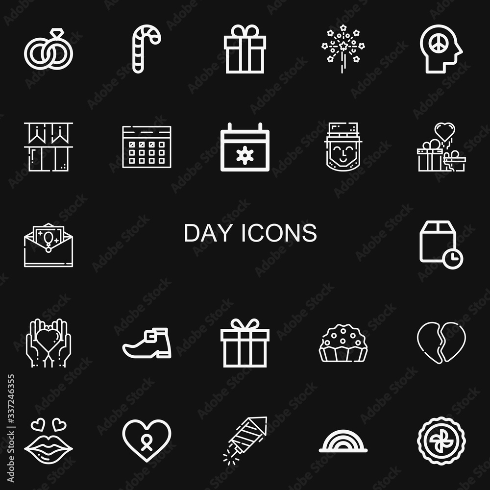 Editable 22 day icons for web and mobile Editable 22 day icons for web and mobile