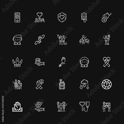 Editable 25 giving icons for web and mobile