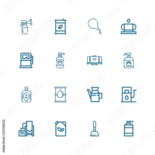 Editable 16 pump icons for web and mobile