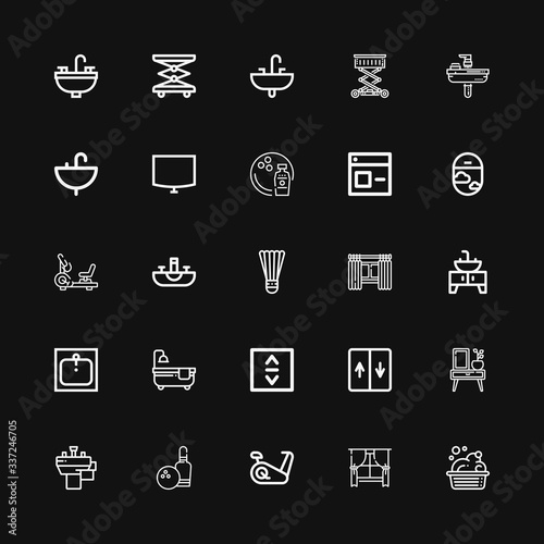 Editable 25 indoor icons for web and mobile