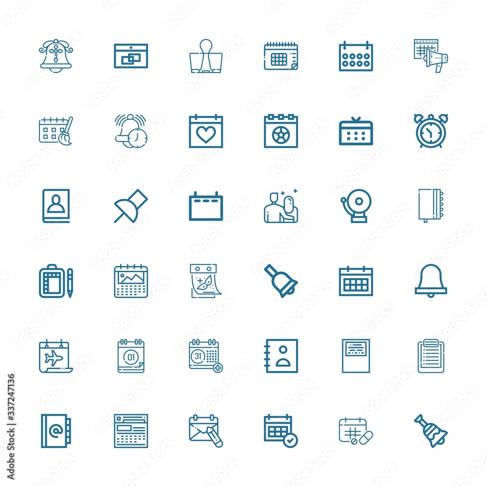 Editable 36 reminder icons for web and mobile Editable 36 reminder icons for web and mobile