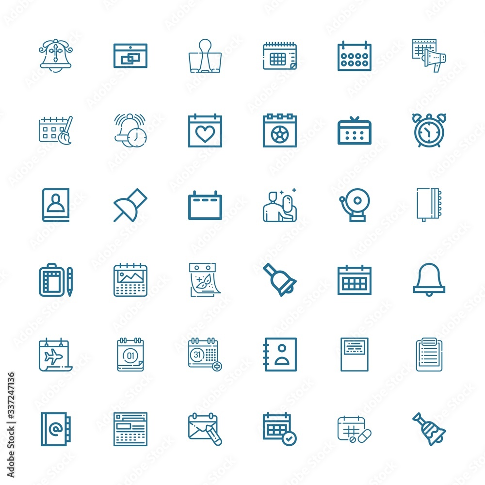 Editable 36 reminder icons for web and mobile