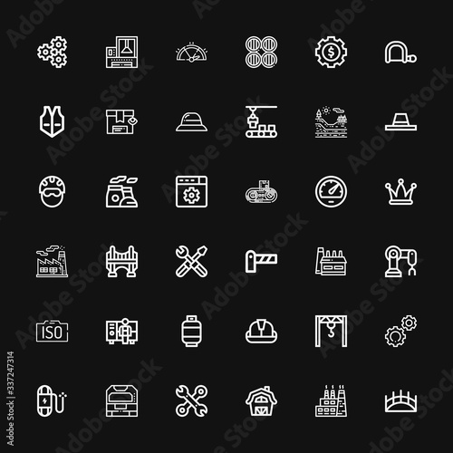 Editable 36 industrial icons for web and mobile