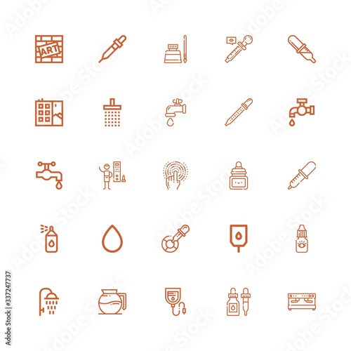 Editable 25 drip icons for web and mobile