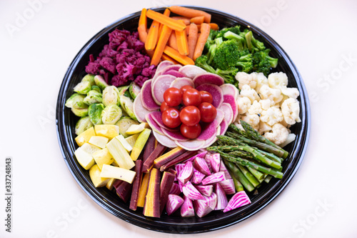 catering appetizers crudite vegetables tray photo