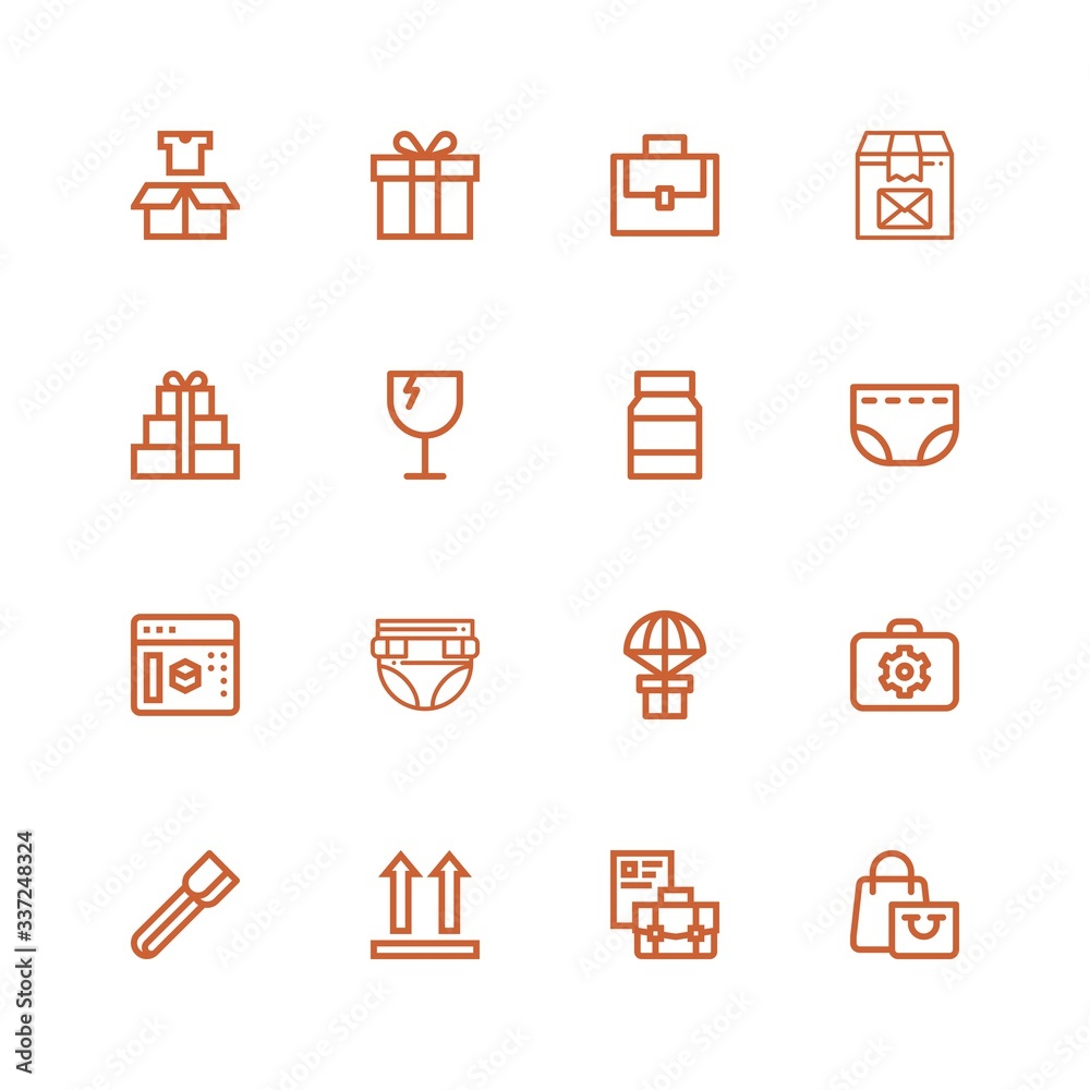 Editable 16 pack icons for web and mobile
