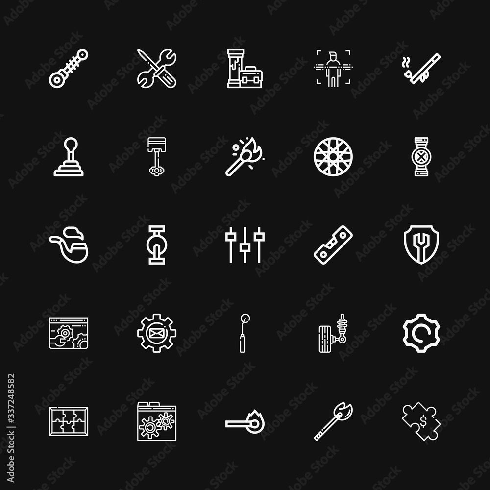 Editable 25 part icons for web and mobile