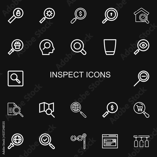 Editable 22 inspect icons for web and mobile