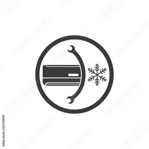 airconditioner repair and service vector icon illustration design