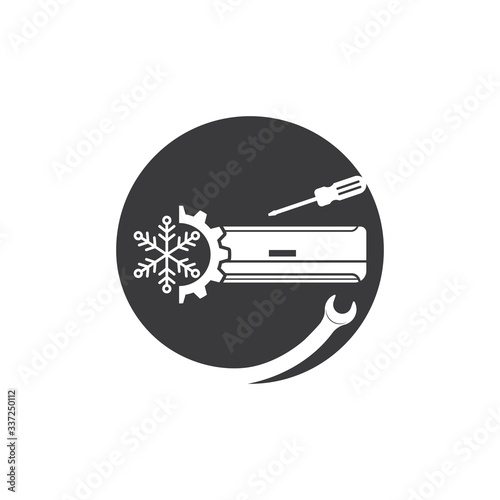airconditioner repair and service vector icon illustration design