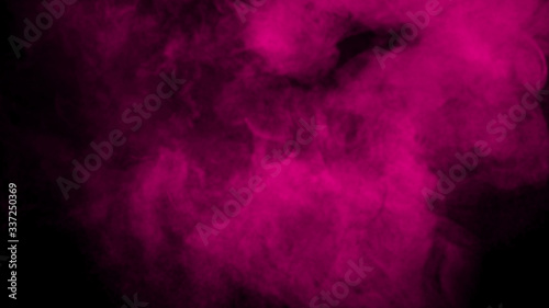 Fog and mist effect on black background. Smoke texture overlays for text or copyspace.