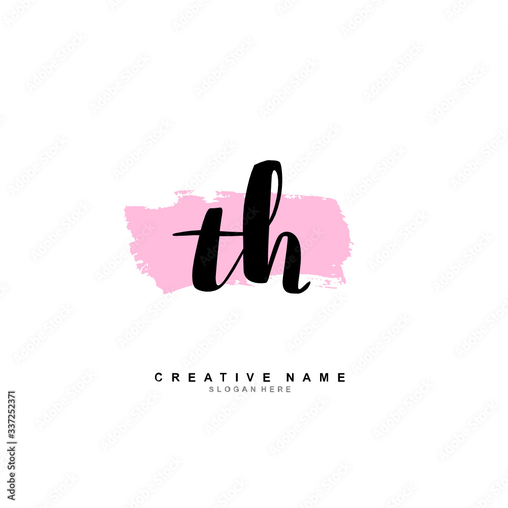 T H TH Initial logo template vector. Letter logo concept T H TH Initial logo template vector. Letter logo concept