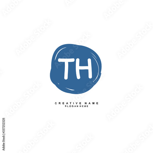 T H TH Initial logo template vector. Letter logo concept