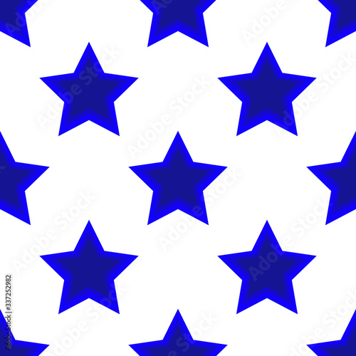 Blue star seamless on white backround EPS 10