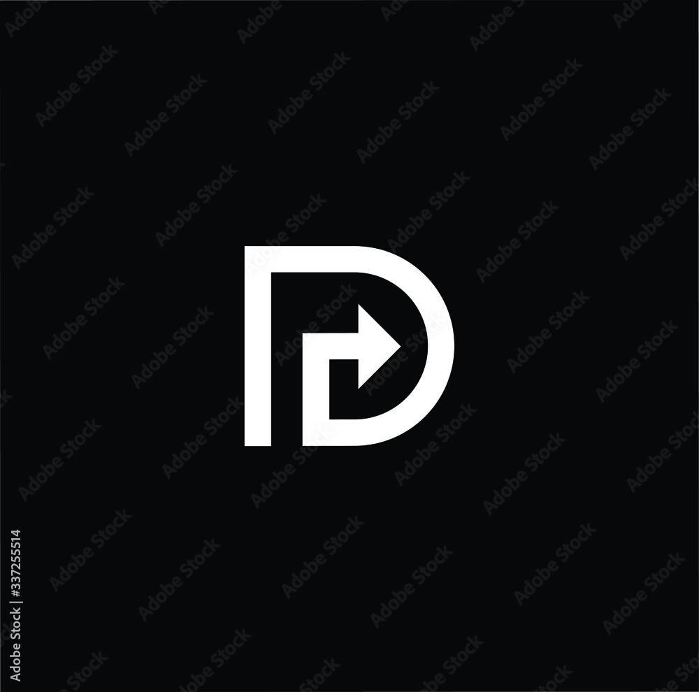 Minimal elegant monogram art logo. Outstanding professional trendy awesome artistic D initial based Alphabet icon logo. Premium Business logo white color on black background Minimal elegant monogram art logo. Outstanding professional trendy awesome artistic D initial based Alphabet icon logo. Premium Business logo white color on black background