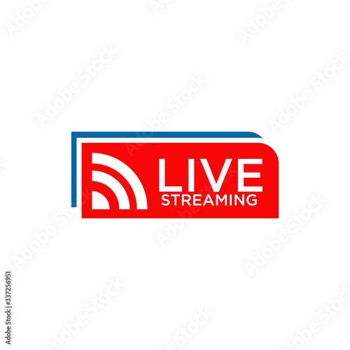 Live streaming text logo design template
