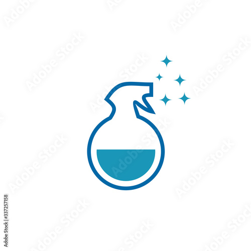 Hand sprayer icon logo design template