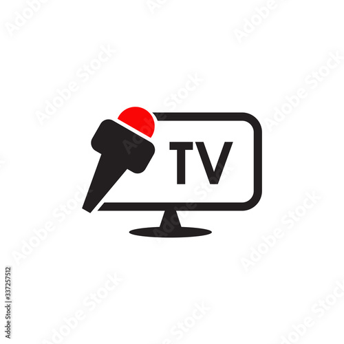 TV or Television channel logo design template