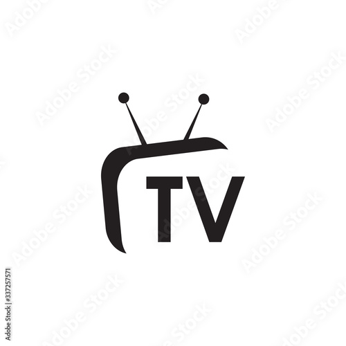 TV or Television channel logo design template