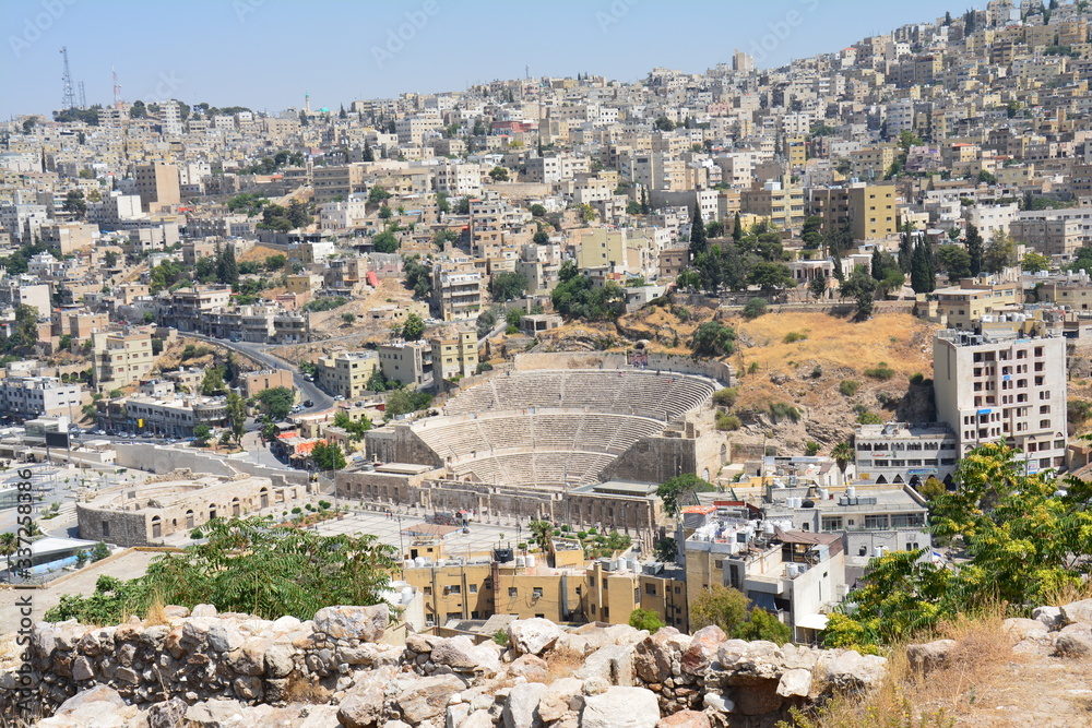 Obraz premium Vue Panoramique Amman Jordanie