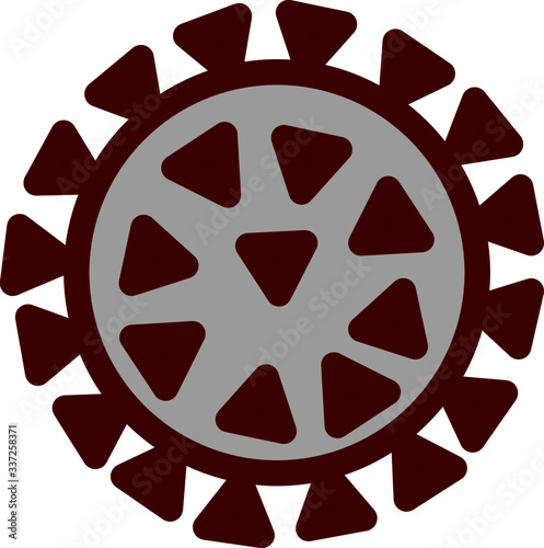 Corona-virus Pandemic Virus Cellular structure outline
