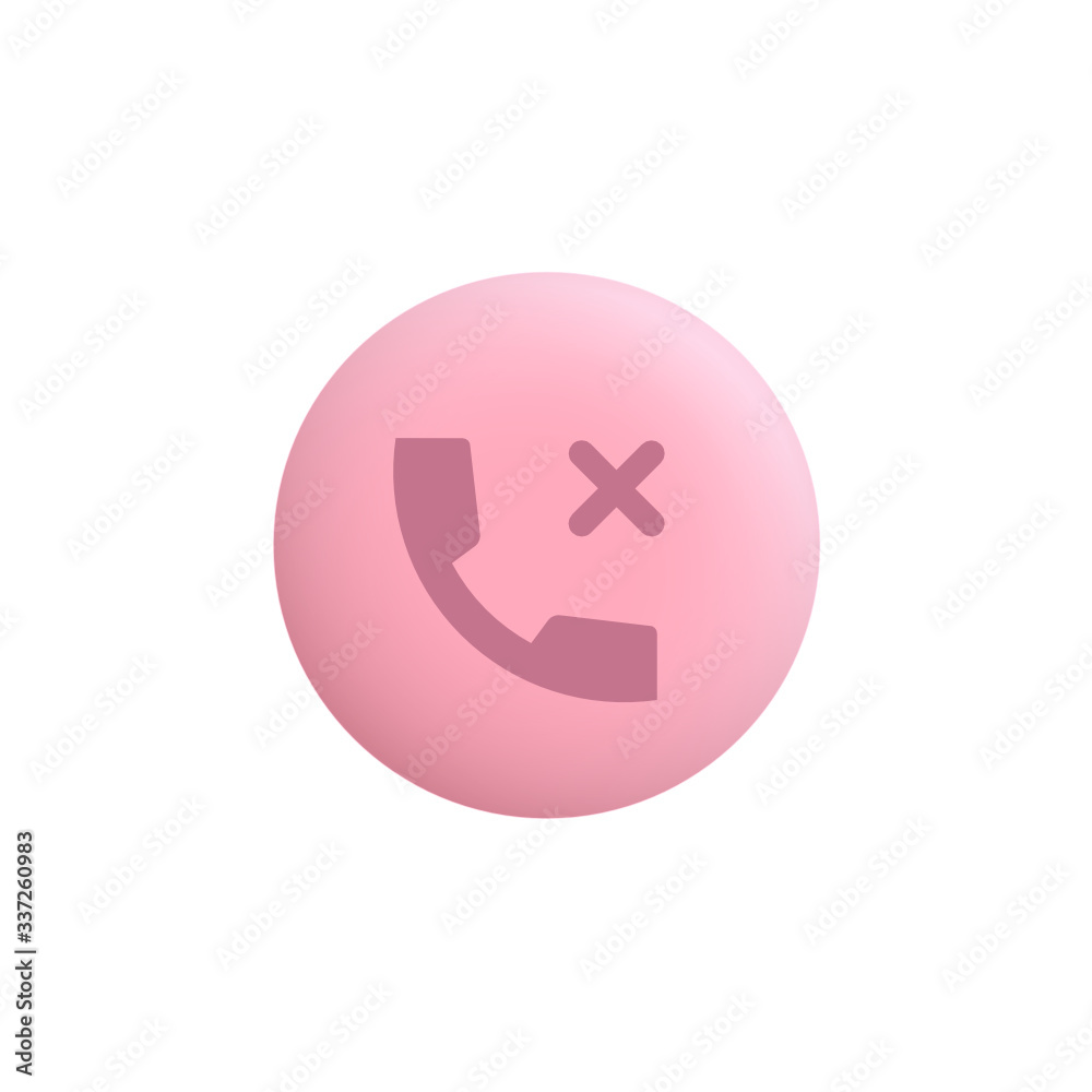 Disconnected Call - Modern App Button Disconnected Call - Modern App Button