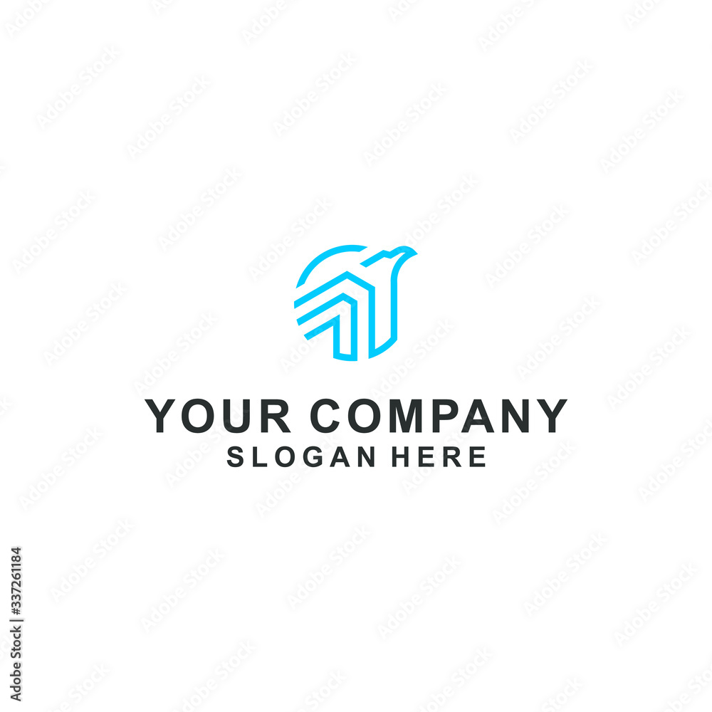Fototapeta premium eagle company logo design vector