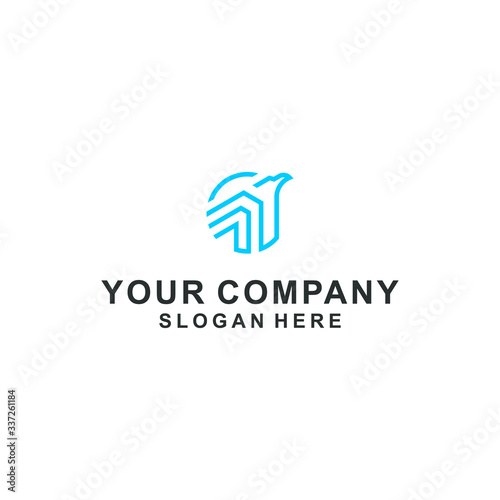 eagle company logo design vector