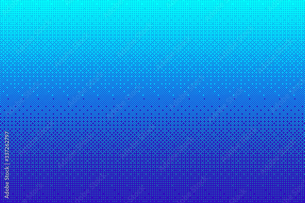 Pixel pattern background in blue, pink, purple color. Cyan 8 bit video game vector illustration. Abstract halftone texture . Retro arcade game
