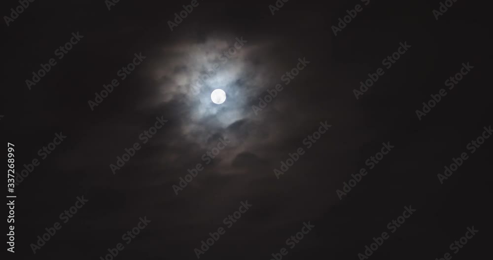 Timelapse of the clouds and the moon moving at night Timelapse of the clouds and the moon moving at night