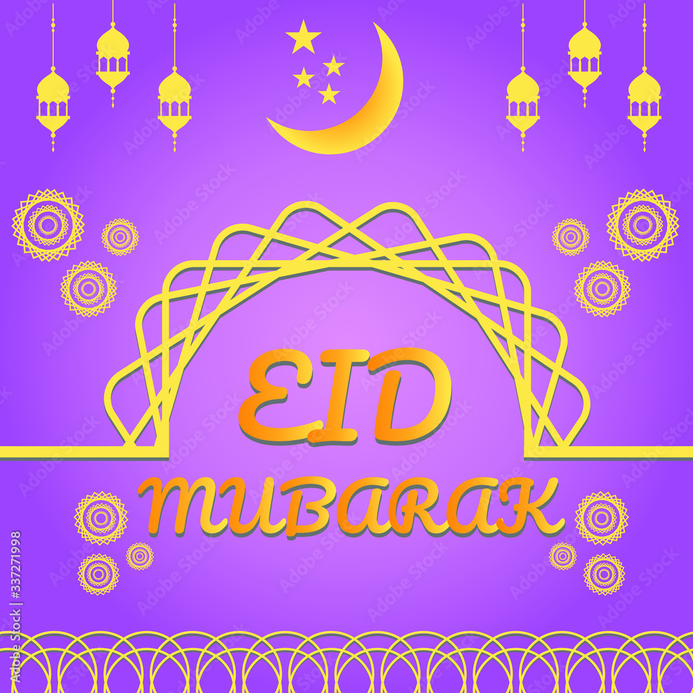 Eid mubarak background template vector Eid mubarak background template vector