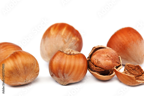 Hazelnut on a isolated on white background