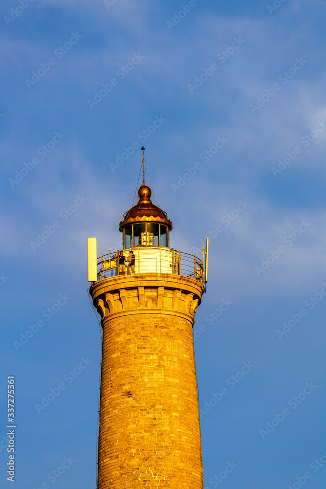 Long Chau lighthouse in Lan ha bay, Cat Ba island, Hai Phong, Vietnam. Near Halong bay, Quang Ninh, Vietnam