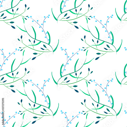 EPS 10 vector. Seamless pattern with hand drawn flowers made with trendy colors.