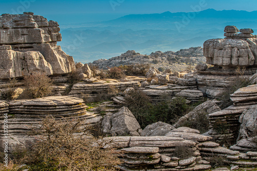 Torcal de Antequera. This natural park is located near Antequera. Spain.