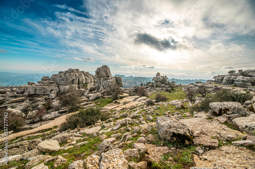 Torcal de Antequera. This natural park is located near Antequera. Spain.