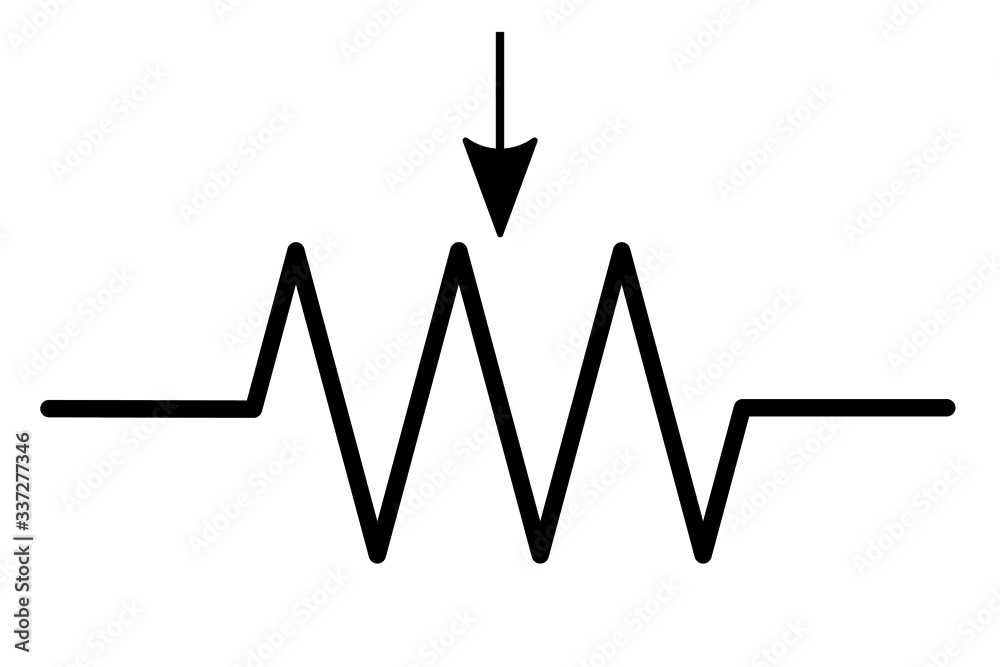 Adjustable resistor symbol Stock Vector Adobe Stock
