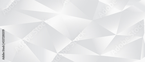 White silver geometric universal background for business presentation . Abstract elegant seamless pattern. Minimalist empty triangular BG. 3d design for flyer, presentation, business card, ad brochure