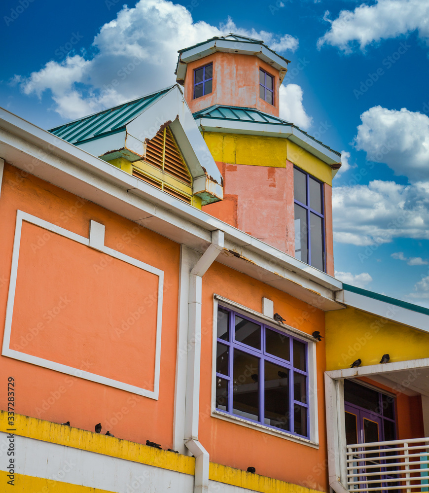 An old colorful building in Nassau Bahamas