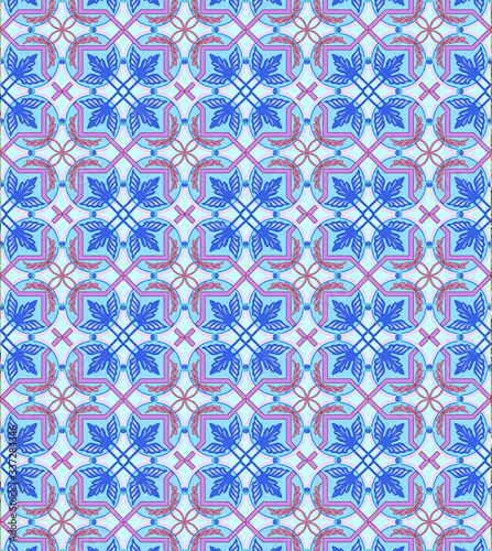 Gorgeous ornamental pattern with colorful background