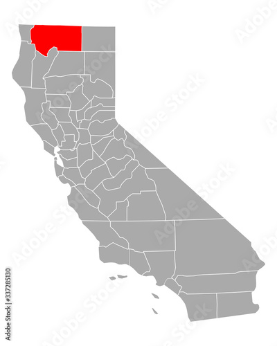 Karte von Siskiyou in Kalifornien
