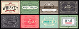 Mega set of 8 vintage labels. Vector layered